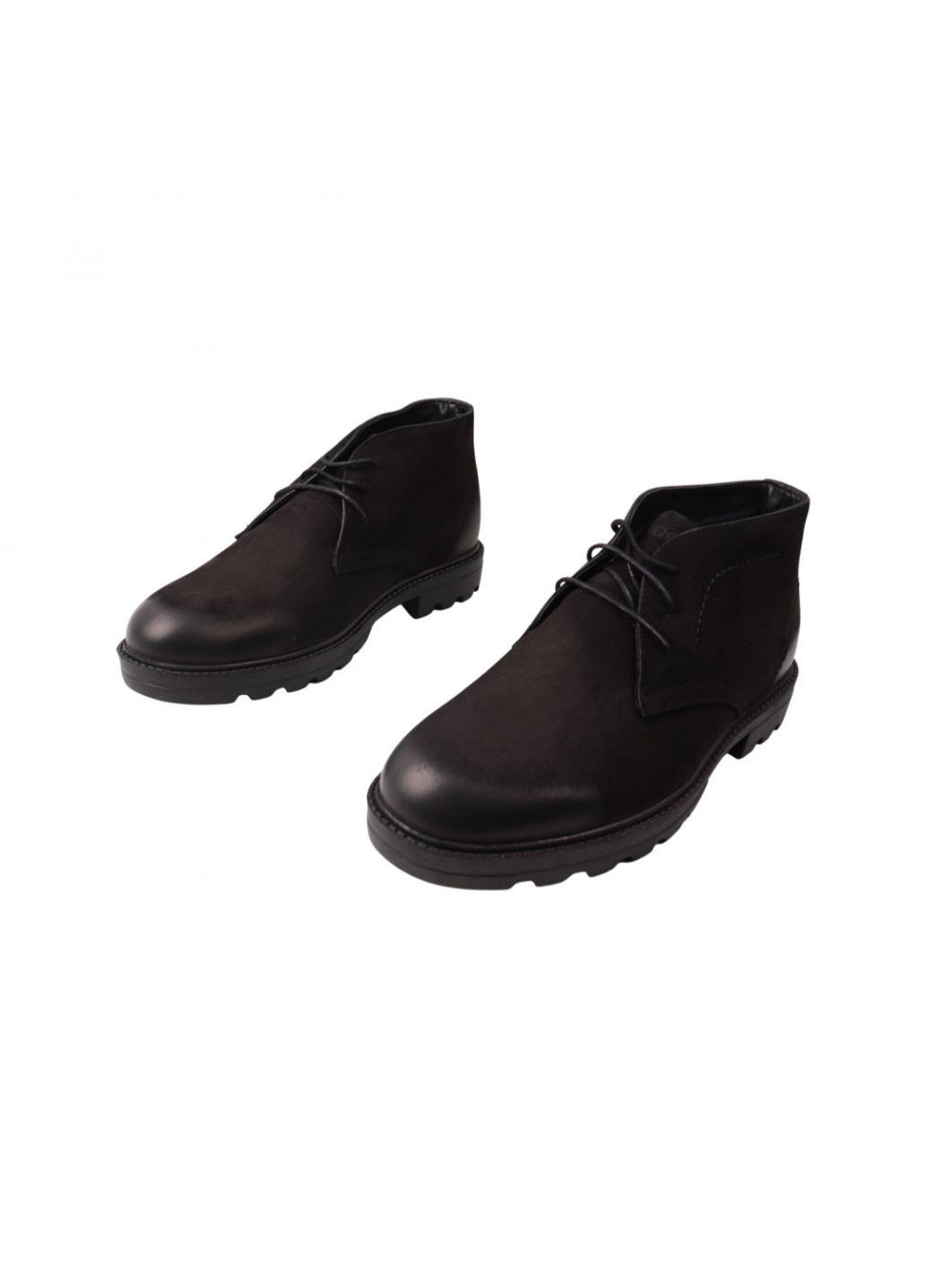 Черные ботинки мужские черные нубук Ridge