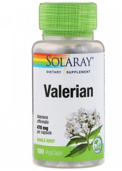 Valerian 100 Veg Caps SOR-01630 Solaray (256721994)