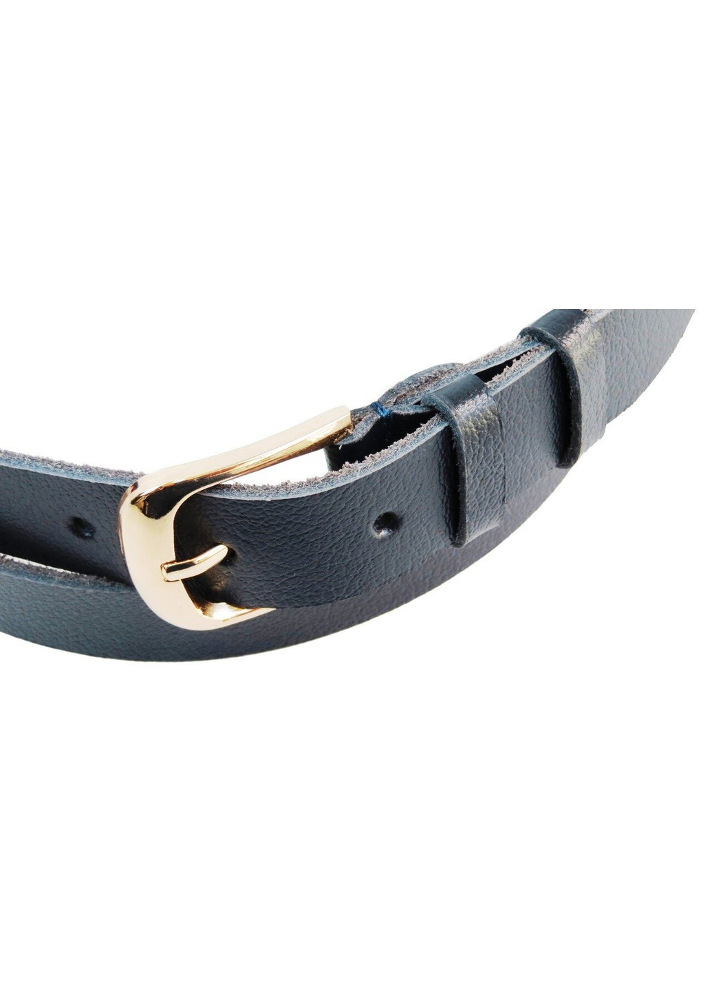 Шкіряний жіночий ремінь темно-синій 2.5 см Skipper (266142744)