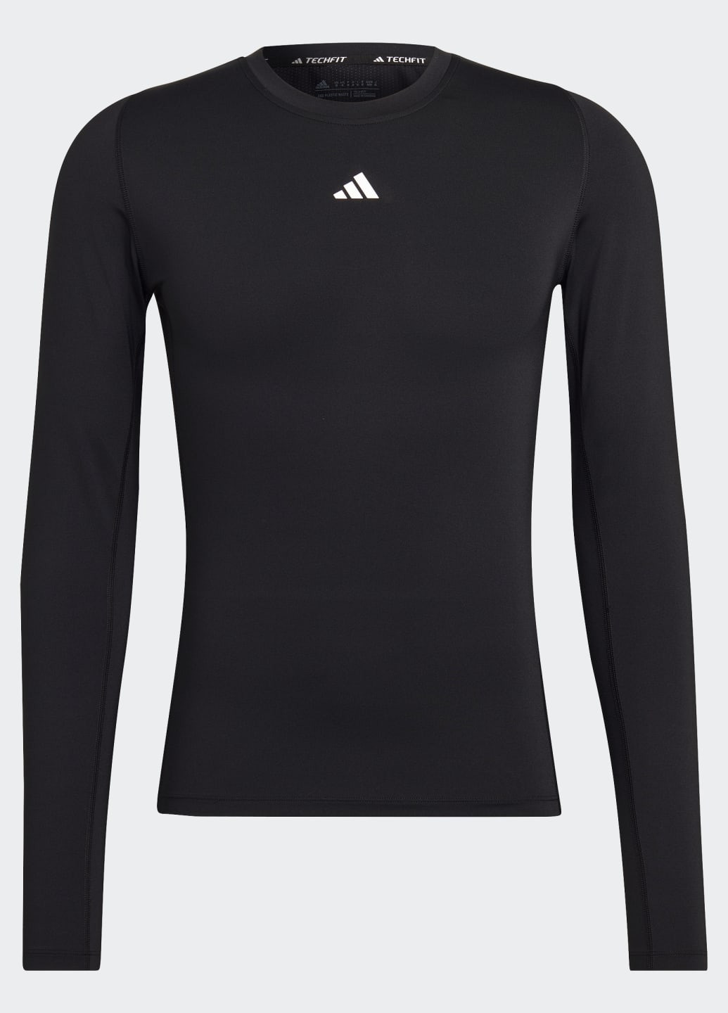 Черный демисезонный спортивный лонгслив adidas с логотипом