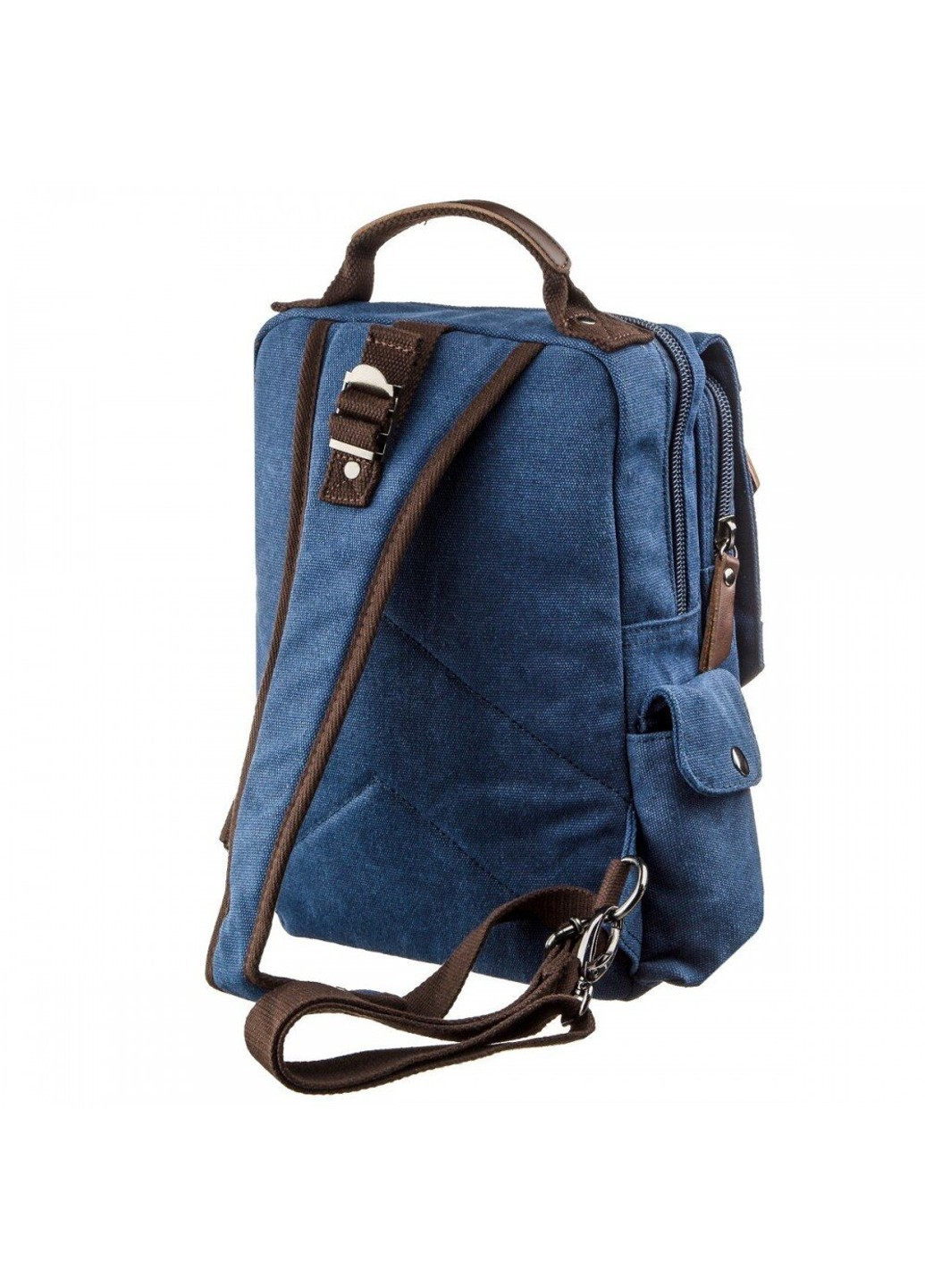 Чоловіча текстильна синя сумка-рюкзак 20139 Vintage (262522779)