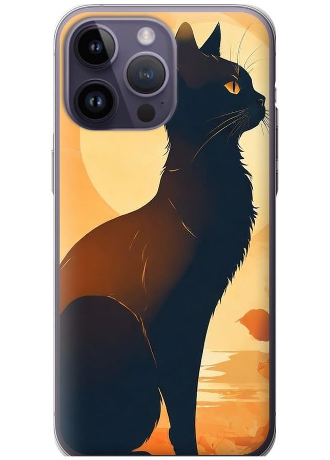 Силиконовый чехол 'Черная кошка v2' для Endorphone Apple iPhone 14 Pro Max (276058825)