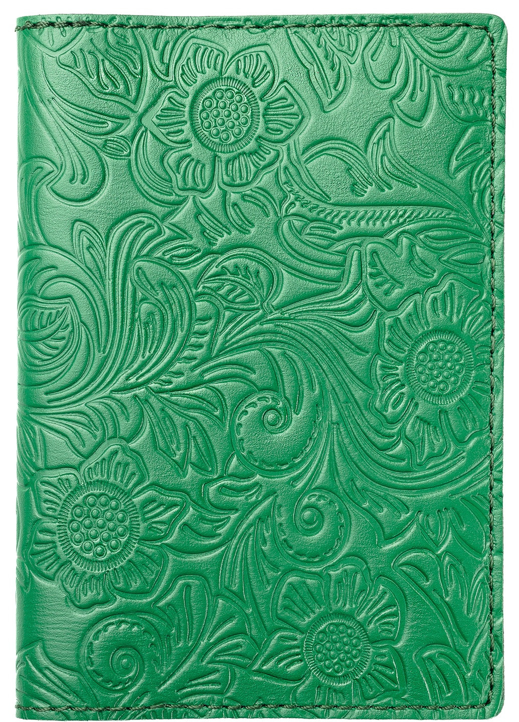 Кожаная Обложка Для Паспорта Villini 015 Цветы Зеленая Martec (259115815)