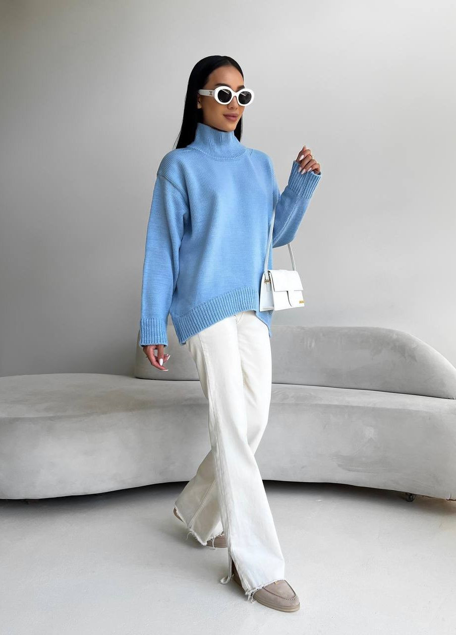 Жіночий светр колір блакитний р.42/46 441961 New Trend (263134352)