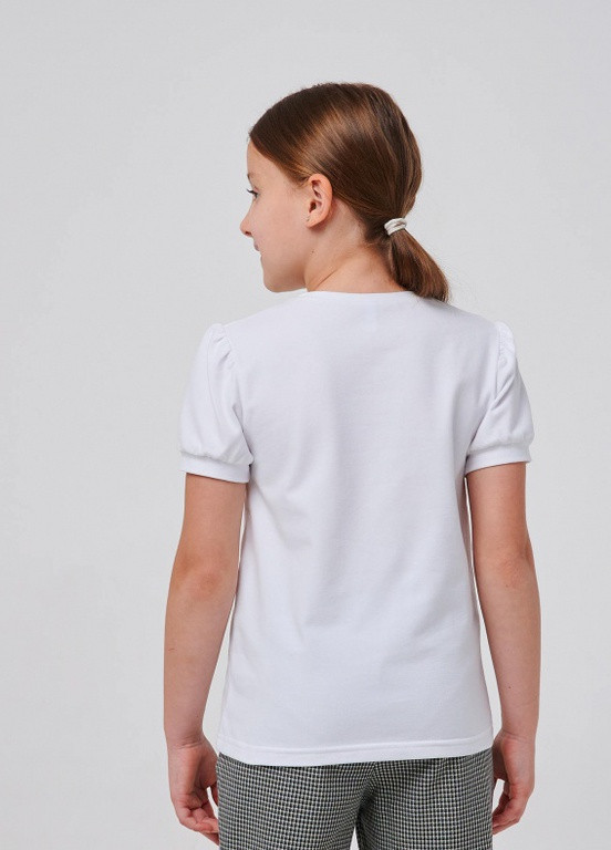 Белая футболка (короткий рукав) молочный Smil