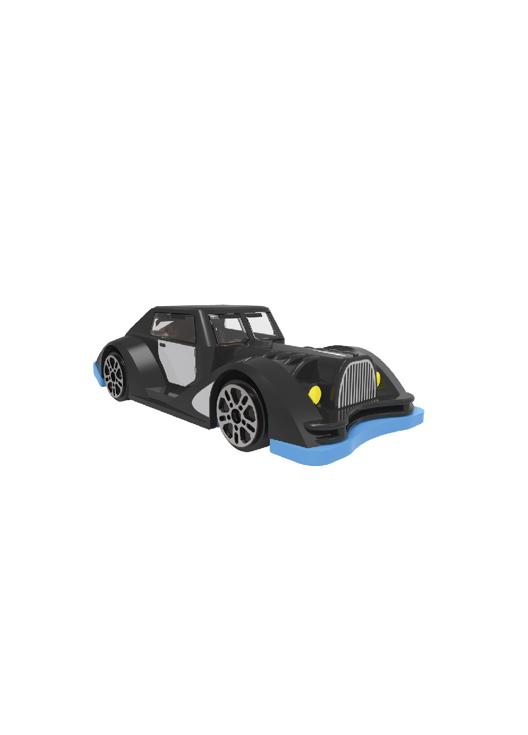 Іграшкова металева машинка швидкісна ретро Crazy Cars чорна Playtive (259208400)