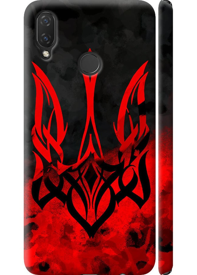 3D пластиковый матовый чехол 'Герб Украины v2' для Endorphone Huawei Nova 3i (258051596)