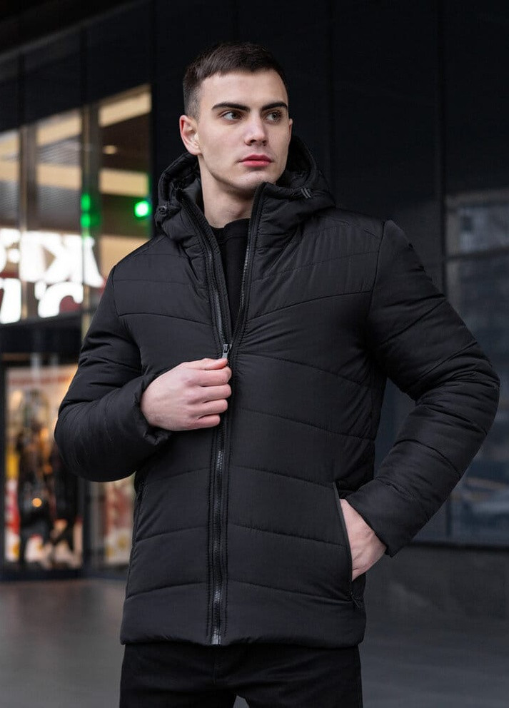 Чорна зимня куртка winter jacket dzen чорний Pobedov