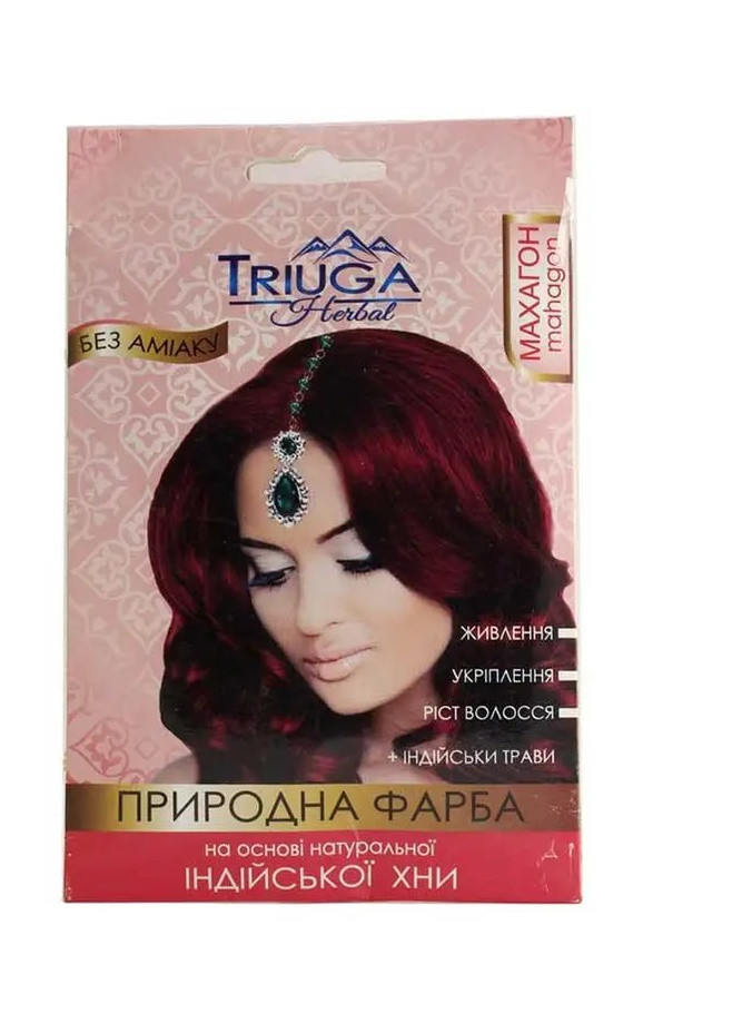 Краска натуральная для волос Triuga на основе хны Махагон 25 г Triuga Herbal (258576699)