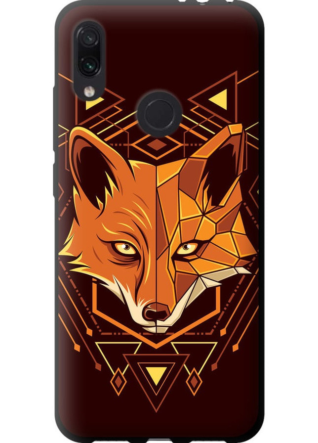 TPU черный чехол 'Лиса геометрия' для Endorphone Xiaomi Redmi Note 7 (258178275)