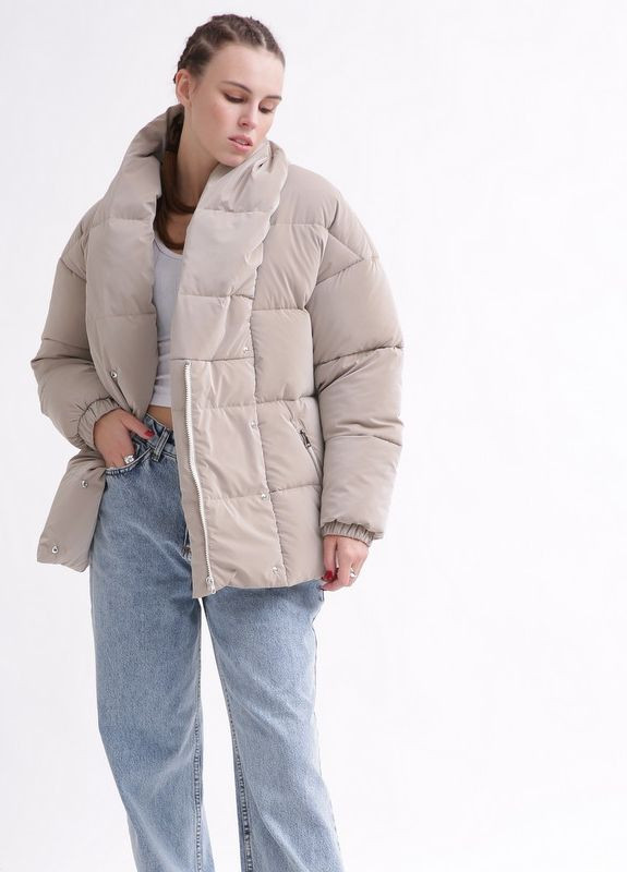 Бежева зимня жіноча зимова куртка X-Woyz