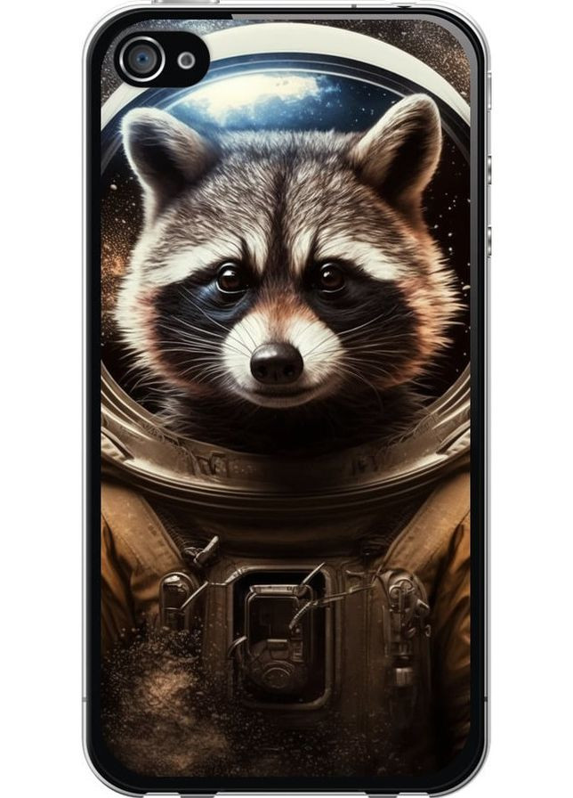 2D пластиковый чехол 'Raccoon austronaut' для Endorphone apple iphone 4 (276320182)