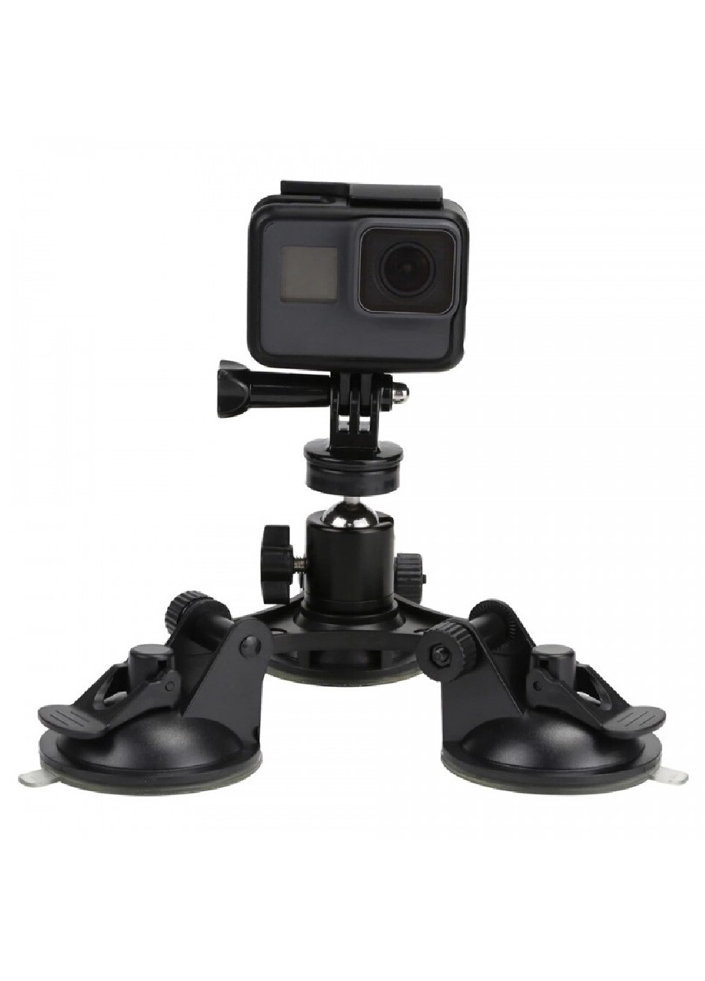 Потрійна присоска кріплення тримач з шарнірною головкою для екшн камер GoPro (474936-Prob) Unbranded (260394848)