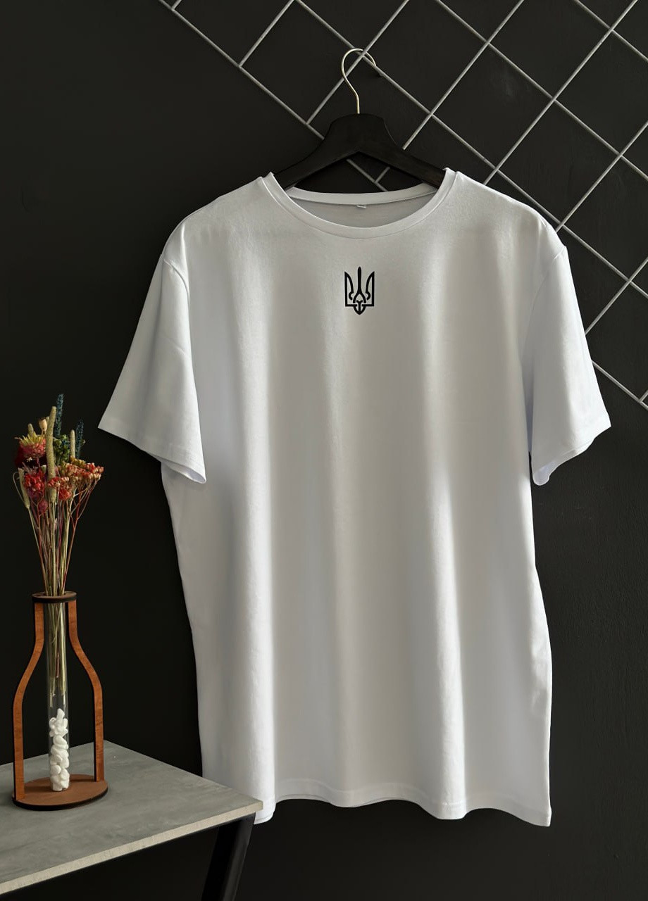 Черно-белый летний шорти герб білий лого + футболка герб біла Vakko