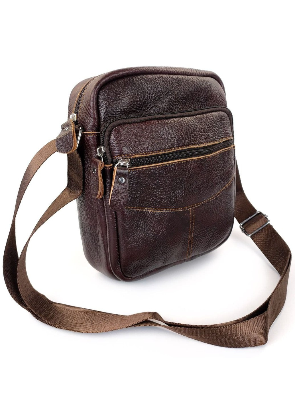 Чоловіча сумка - барсетка зі шкіри NS8234-2 коричнева JZ (259578256)