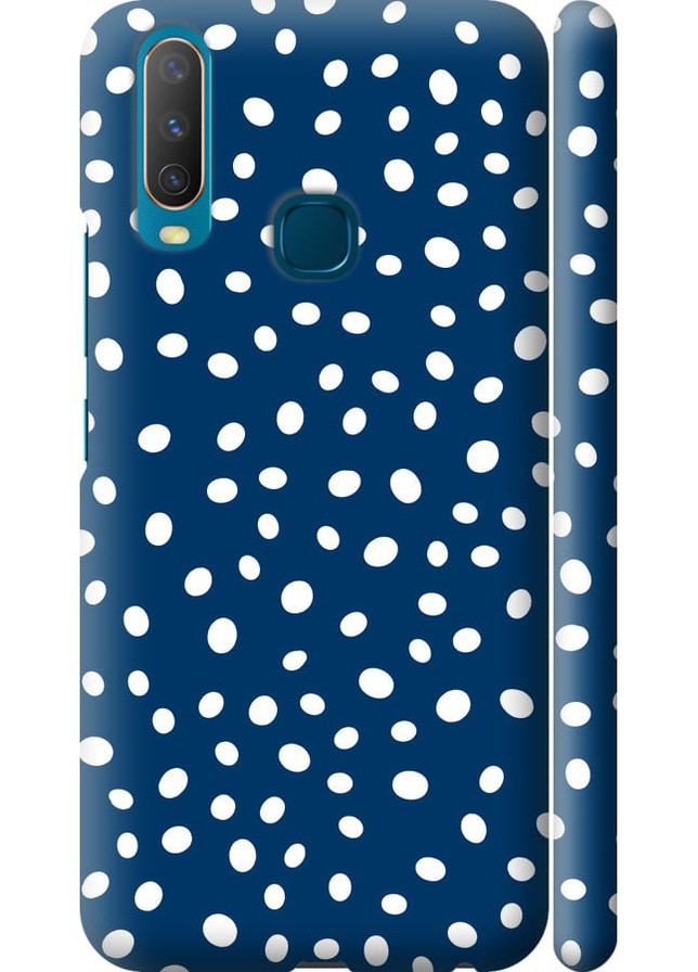 3D пластиковый матовый чехол 'Горошек v3' для Endorphone Vivo Y17 (258089618)