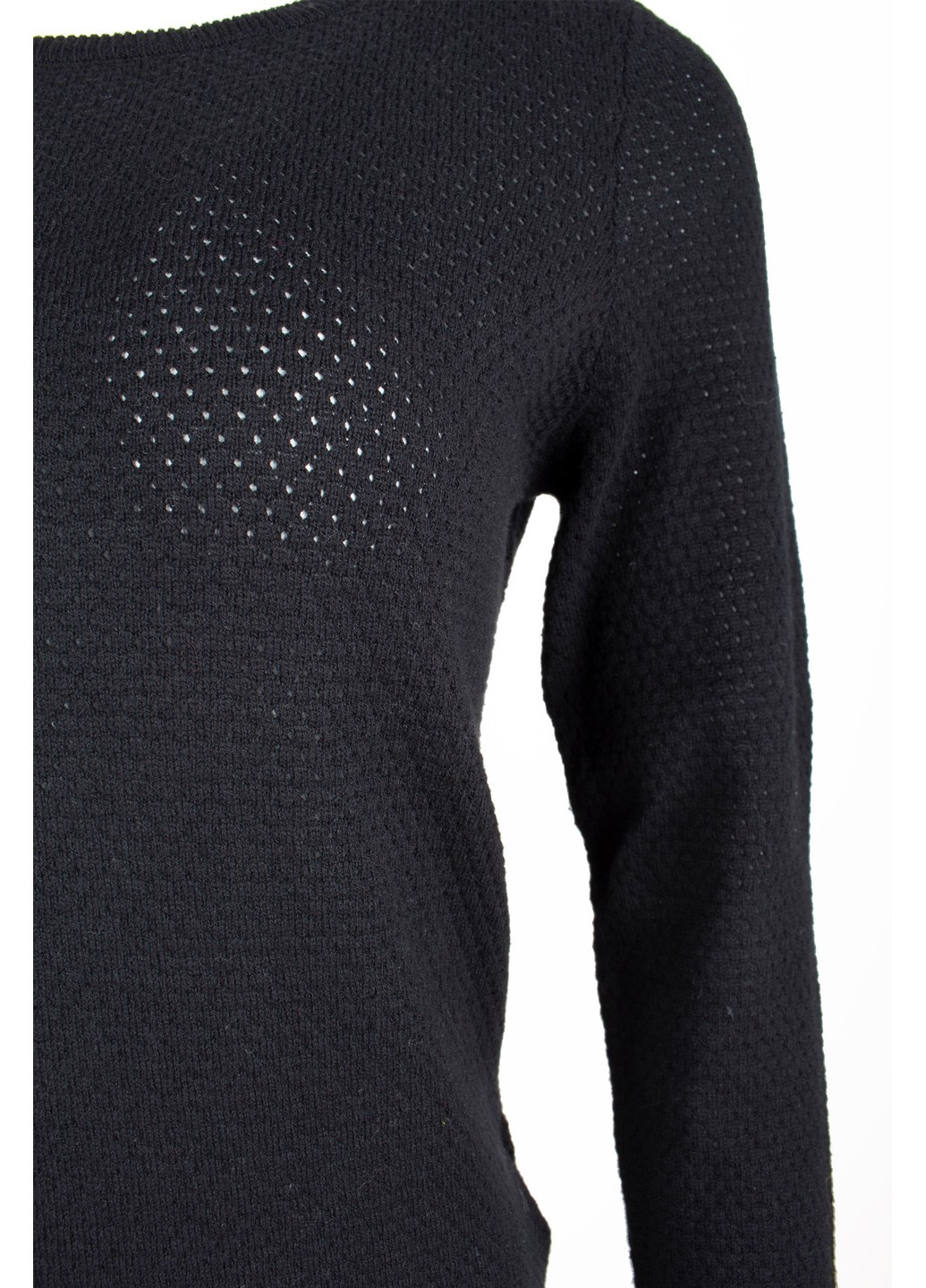 Черный летний свитер черный с мелким фактурным узором Vero Moda