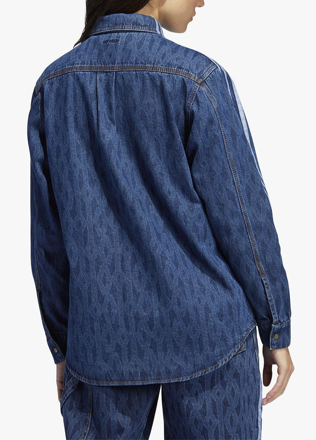 Темно-синяя джинсовая рубашка с логотипом adidas