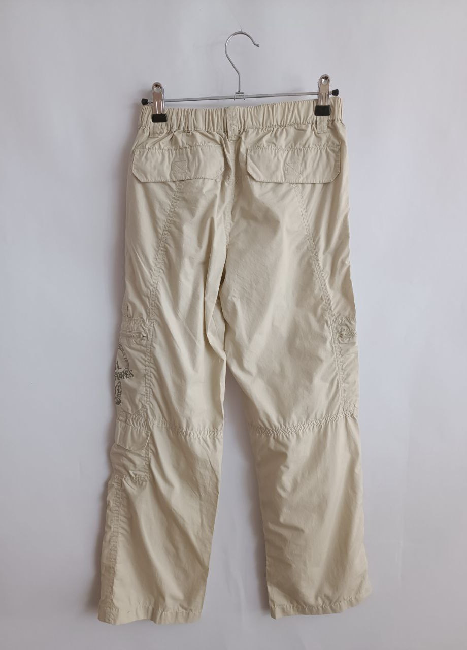 Бежевые джинсовые демисезонные брюки прямые Marasil