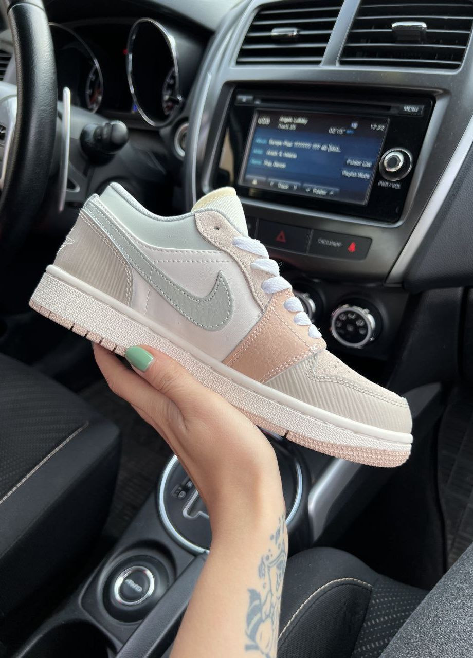 Кросівки репліка Jordan Low Beige Vakko бежеві демісезони (265309764)