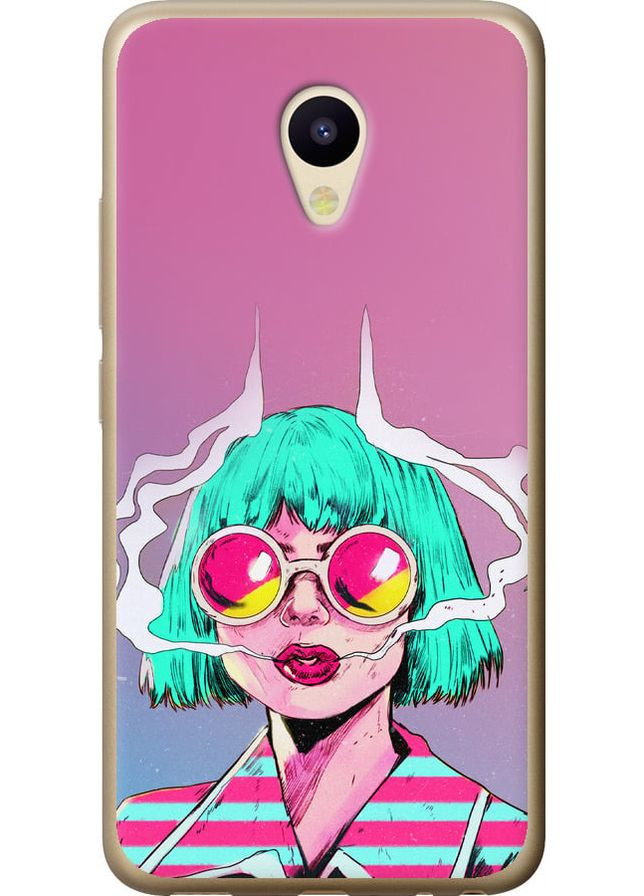 Силиконовый чехол 'Поп арт девушка' для Endorphone Meizu M5 (276195031)