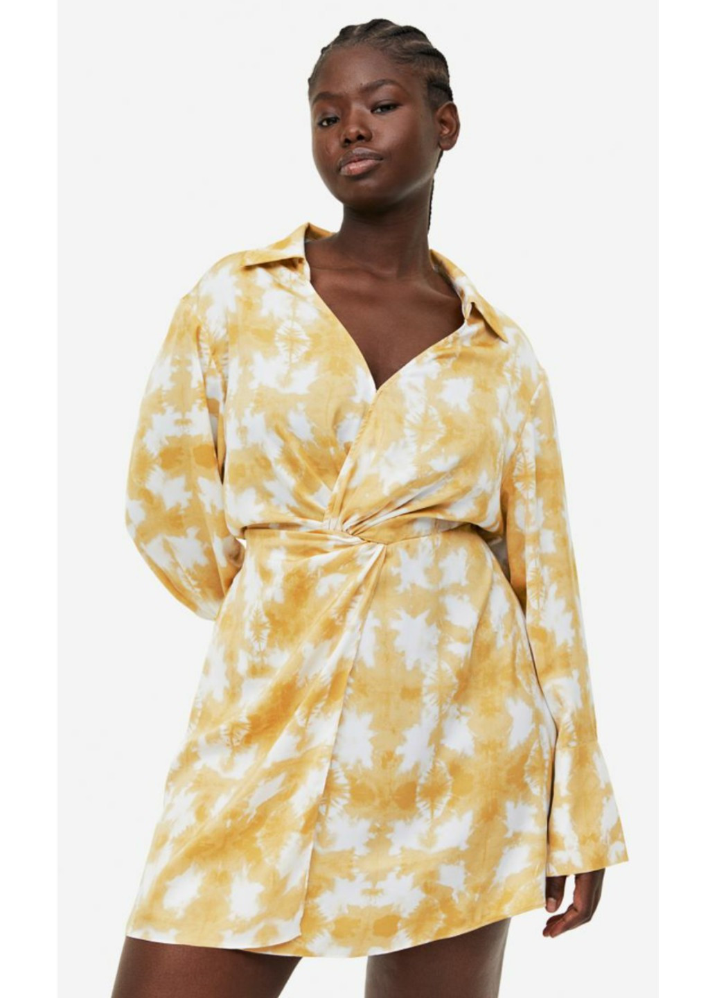 Жовтий повсякденний жіноча сукня н&м (56193) xs жовта H&M
