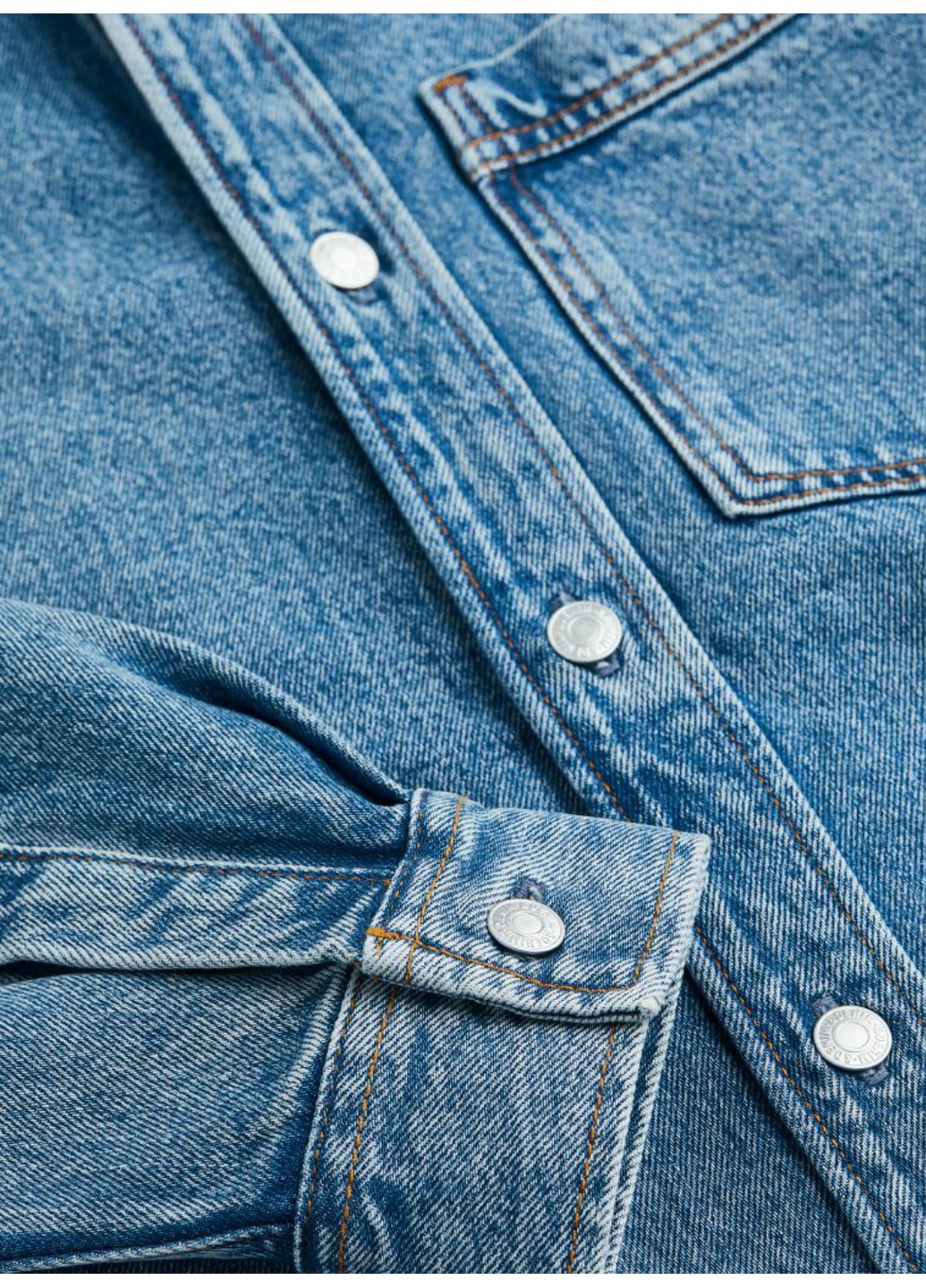 Чоловіча джинсова сорочка Н&М (56503) S Синя H&M (271494535)