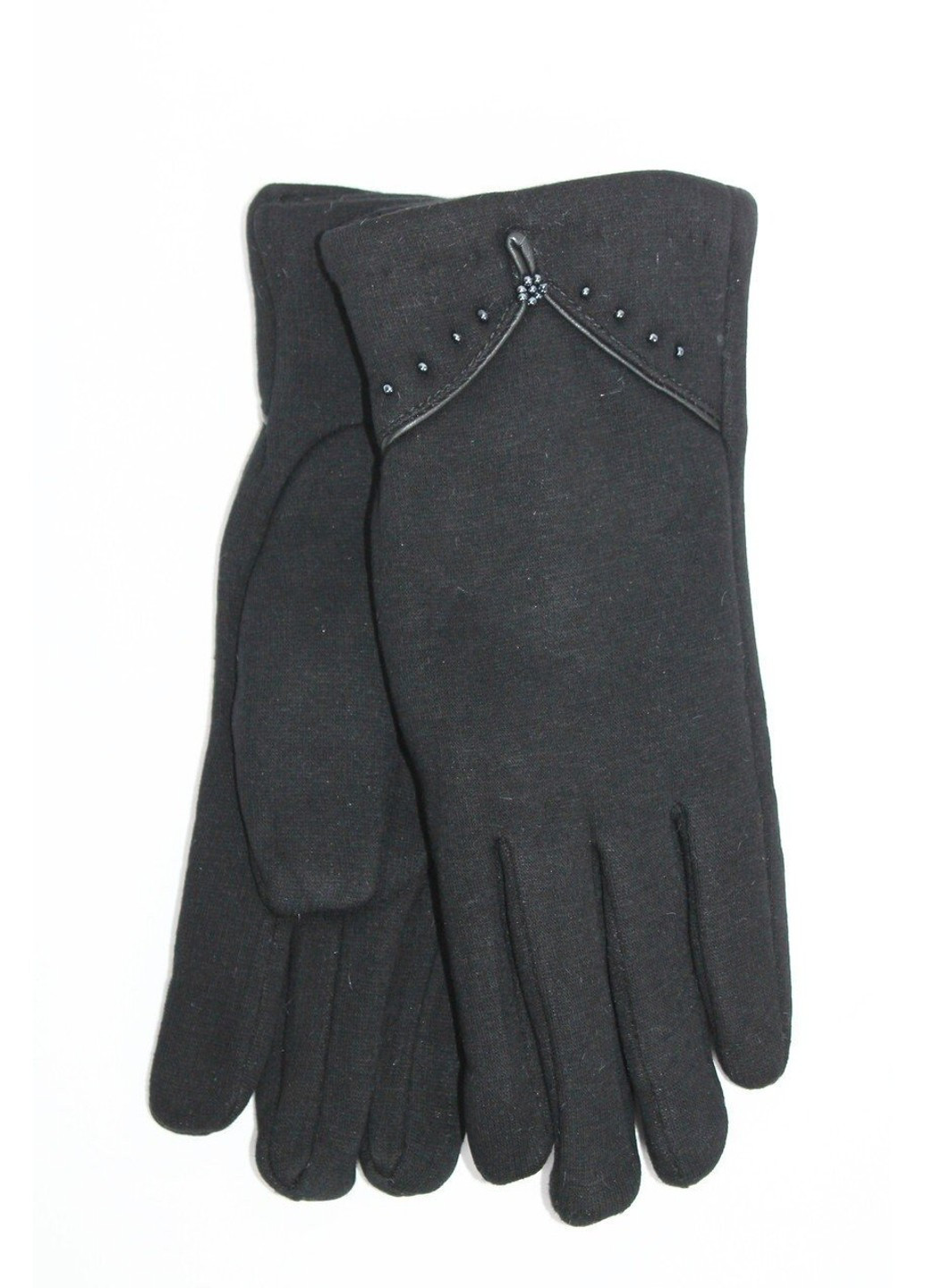 Жіночі чорні стрейчеві рукавички R8179S3 BR-S (261486829)