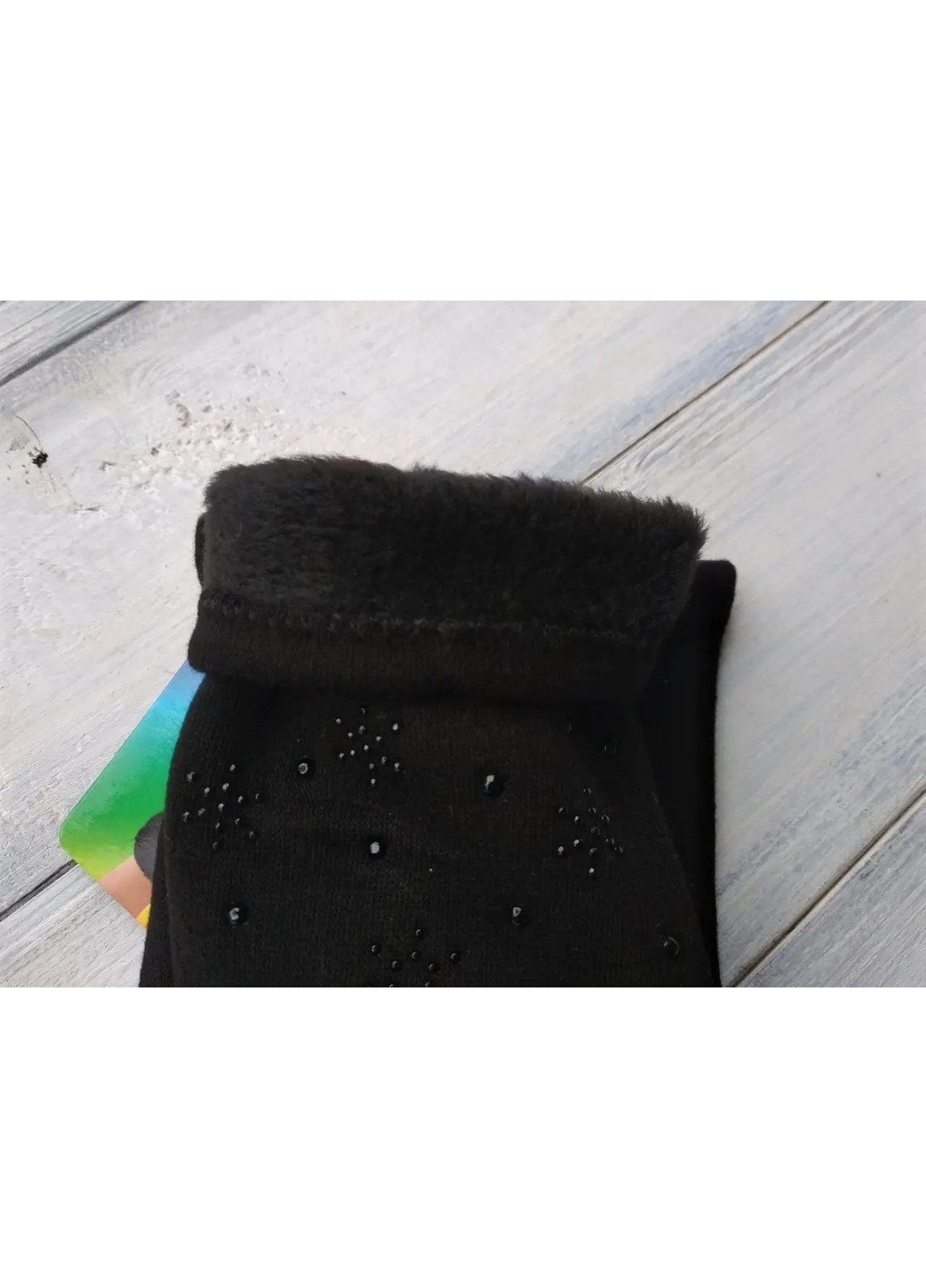Женские стрейчевые перчатки чёрные 8712s1 S BR-S (261771599)