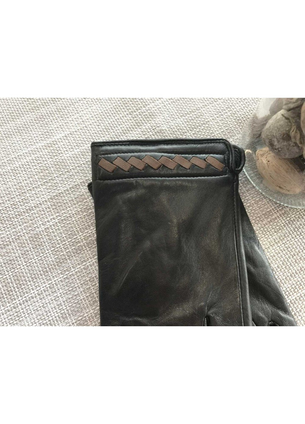 Жіночі шкіряні рукавички чорні 747 S Shust Gloves (261486881)