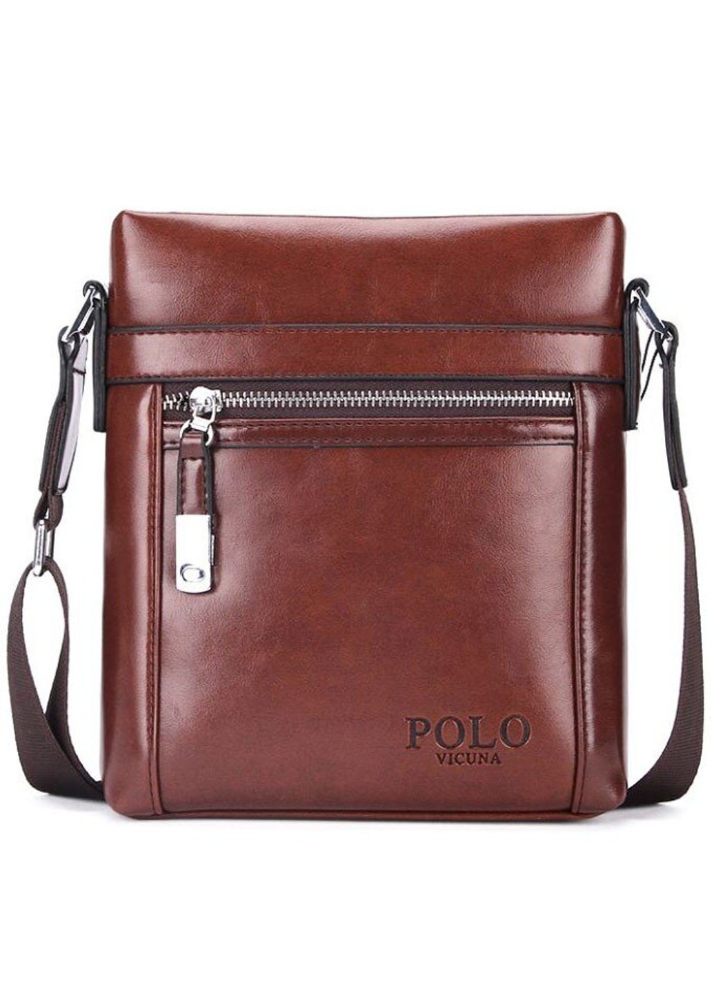Чоловіча коричнева сумка через плече 8806-2 Polo (263360636)
