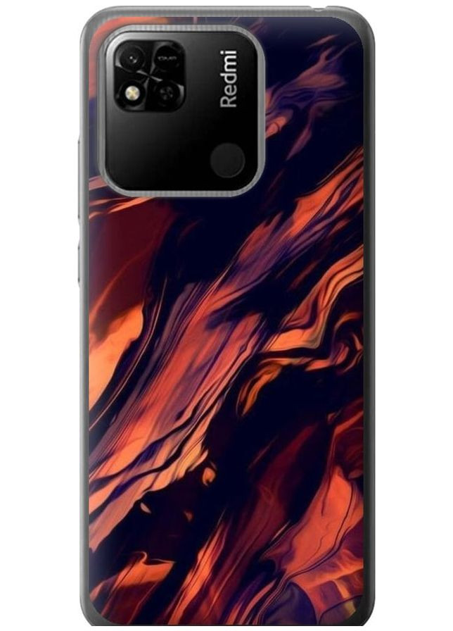 Силіконовий чохол 'Чорно-помаранчева абстракція' для Endorphone Xiaomi Redmi 10A (276312192)