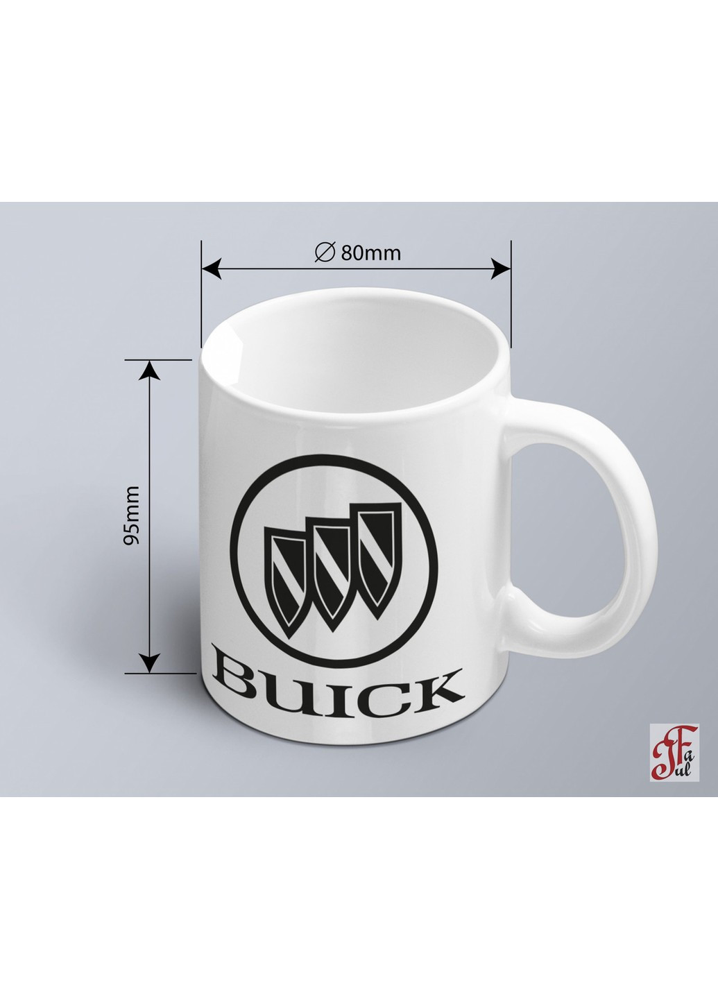 Чашка з принтом авто логотип Buick Б'юік ЗаСвіт (261255868)