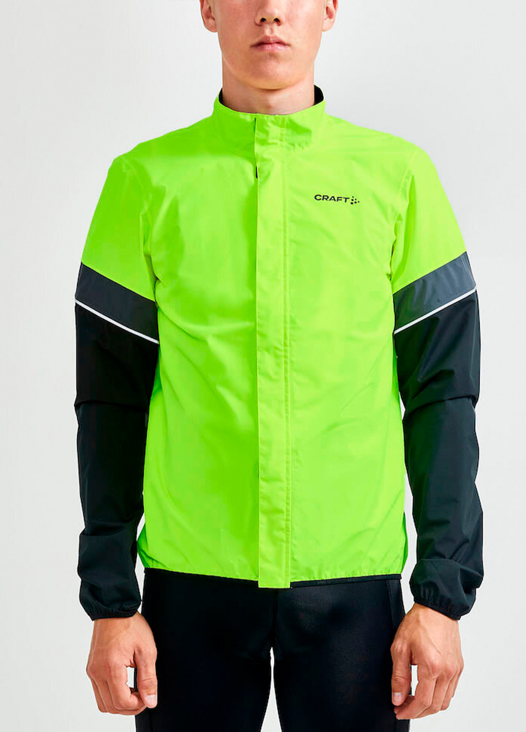 Зелена демісезонна чоловіча велокуртка Craft Core Endurance Hydro Jacket