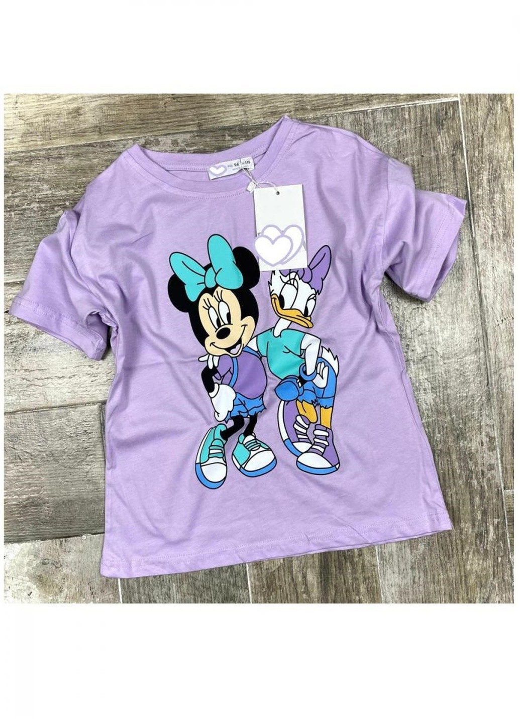 Фиолетовая футболка minnie mouse (минни маус) Disney