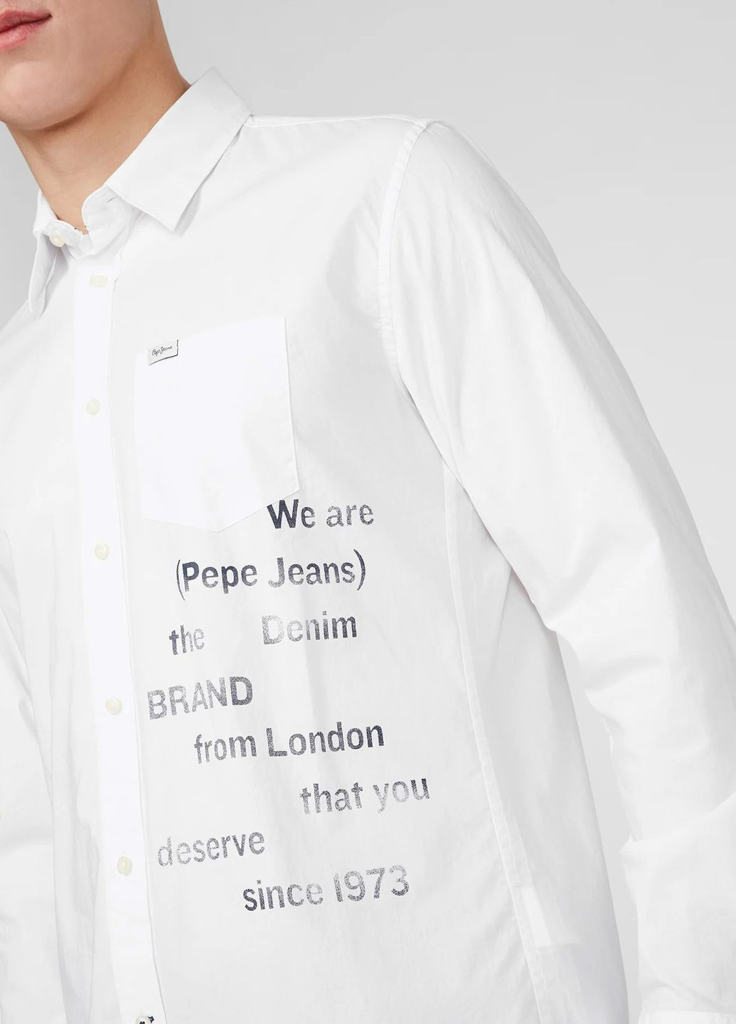 Белая рубашка Pepe Jeans