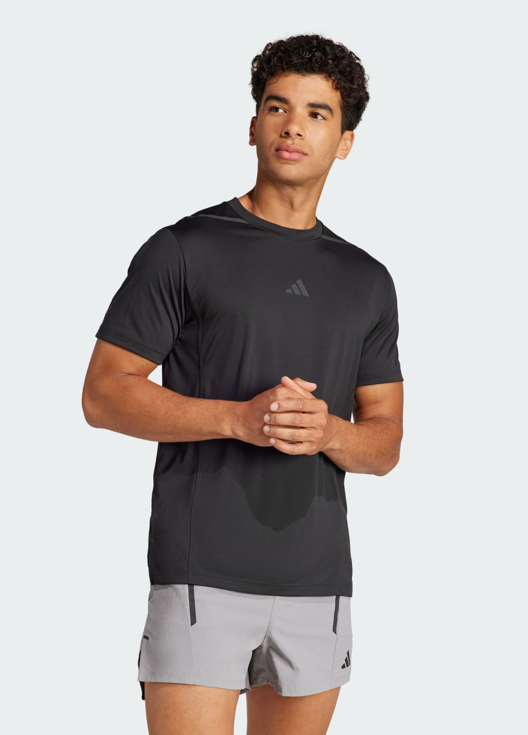 Чорна футболка designed for training adistrong workout adidas