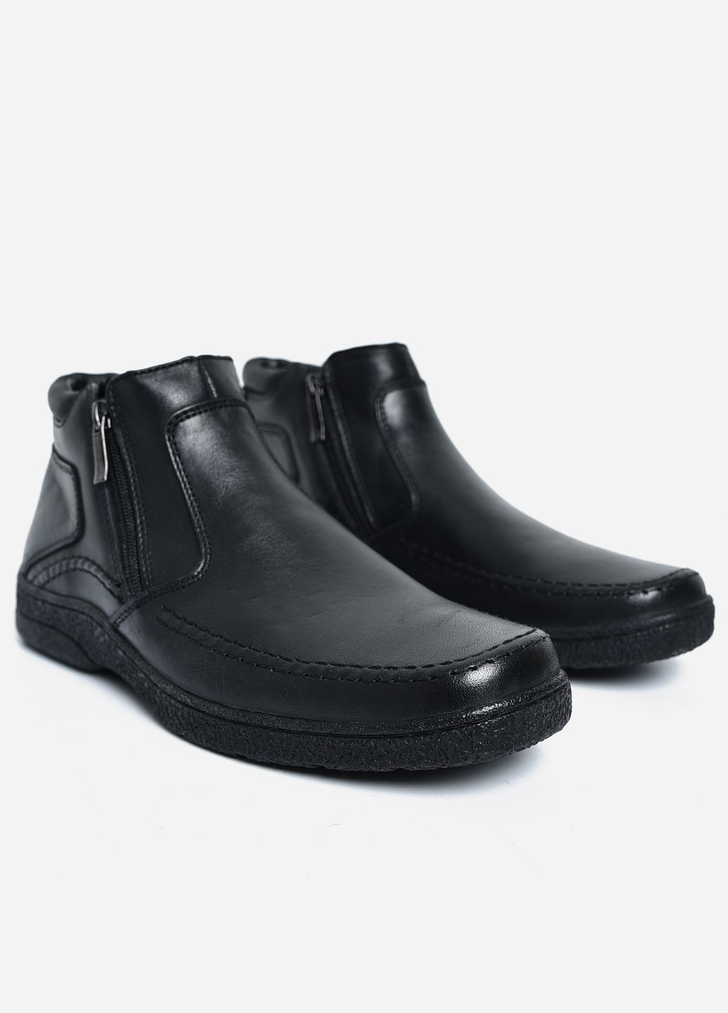 Черные зимние ботинки мужские зимние на меху черного цвета Let's Shop