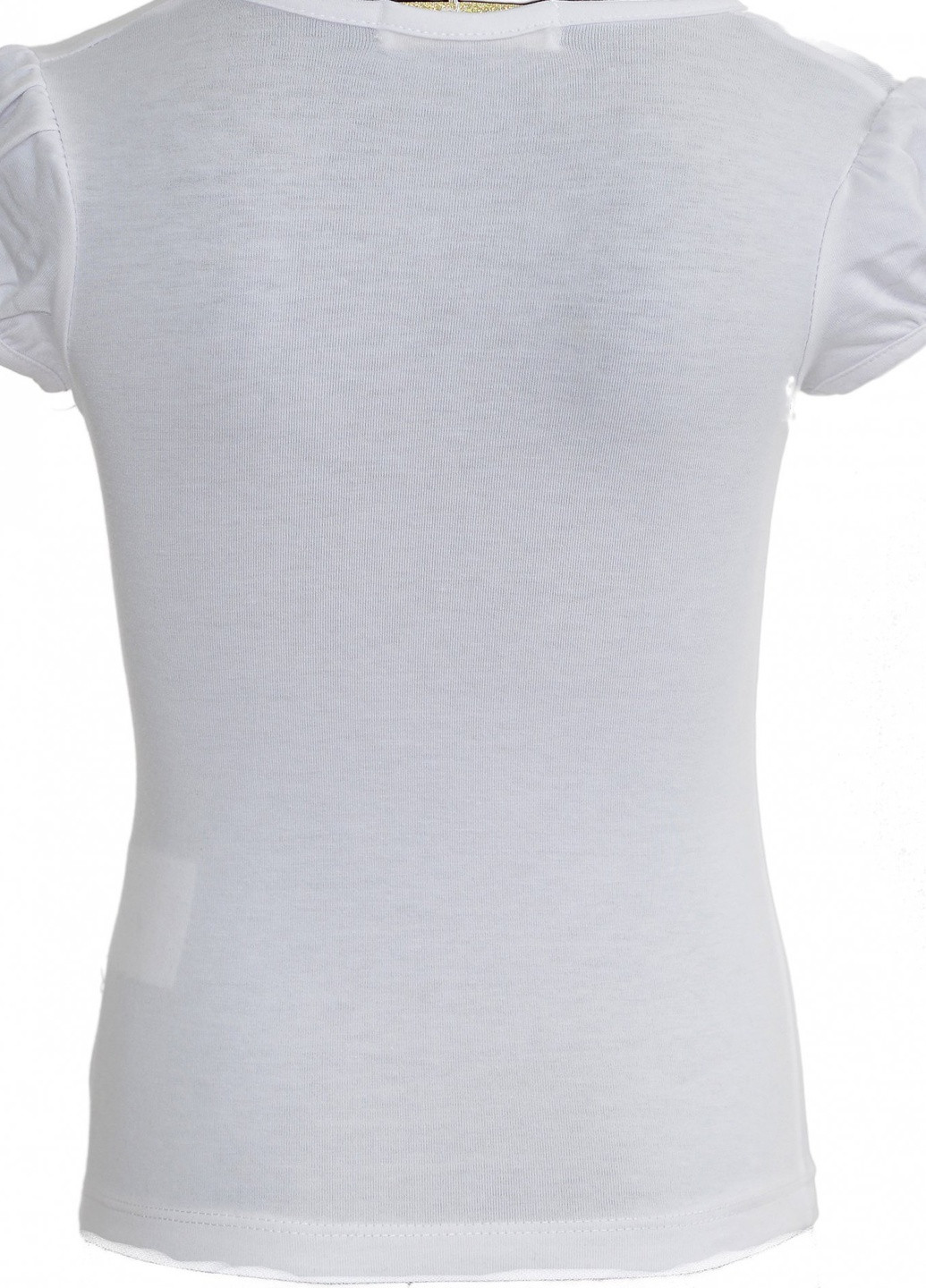 Белая футболки футболка на дівчаток (104)11881-736 Lemanta