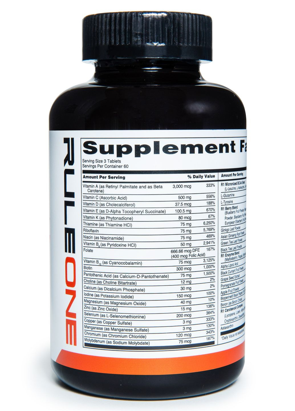 Мультивітаміни для чоловіків Rule 1 Men's Train Daily Sports Multi-Vitamin 90tabl Rule One (260477676)