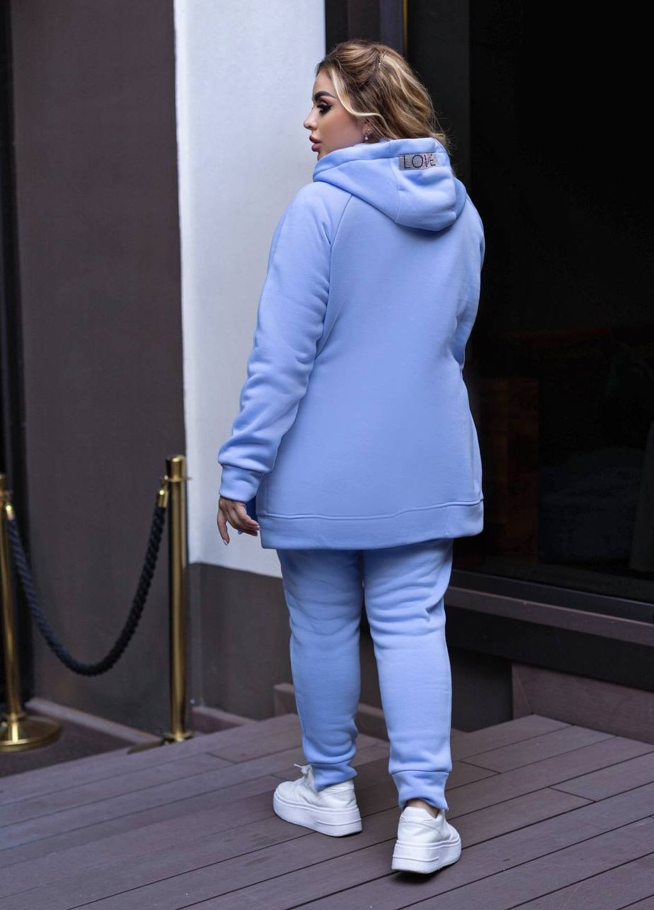 Женский спортивный костюм на флисе светло-синего цвета р.42/44 405683 New Trend (276709409)