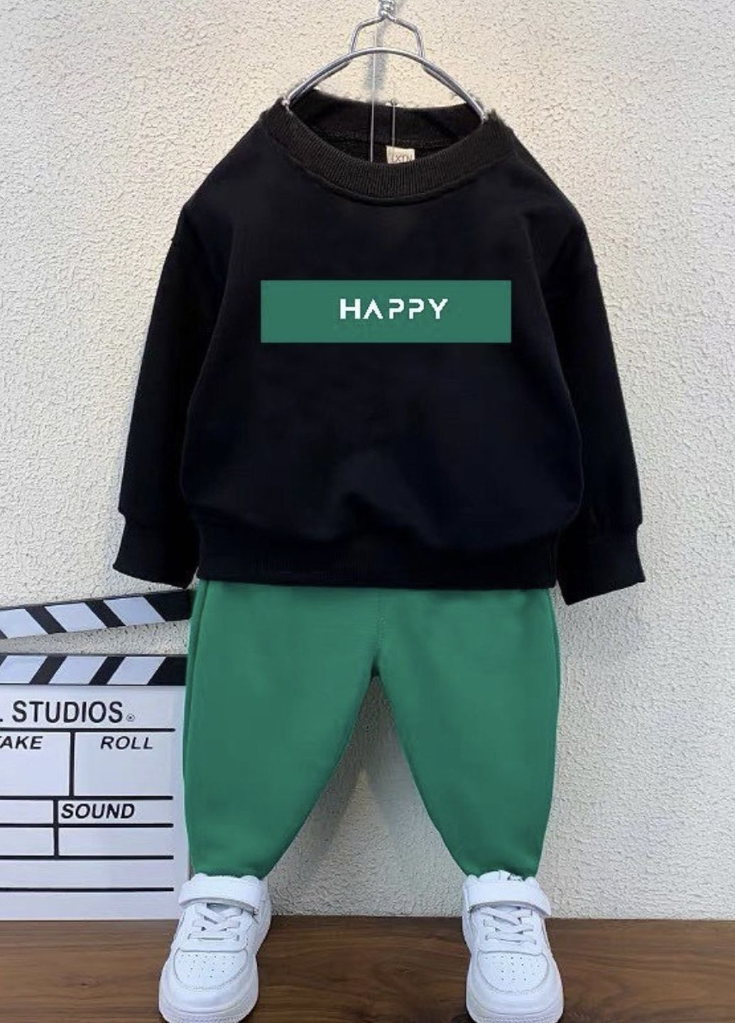 Дитячий костюм Happy чорно-зелений No Brand (275646806)