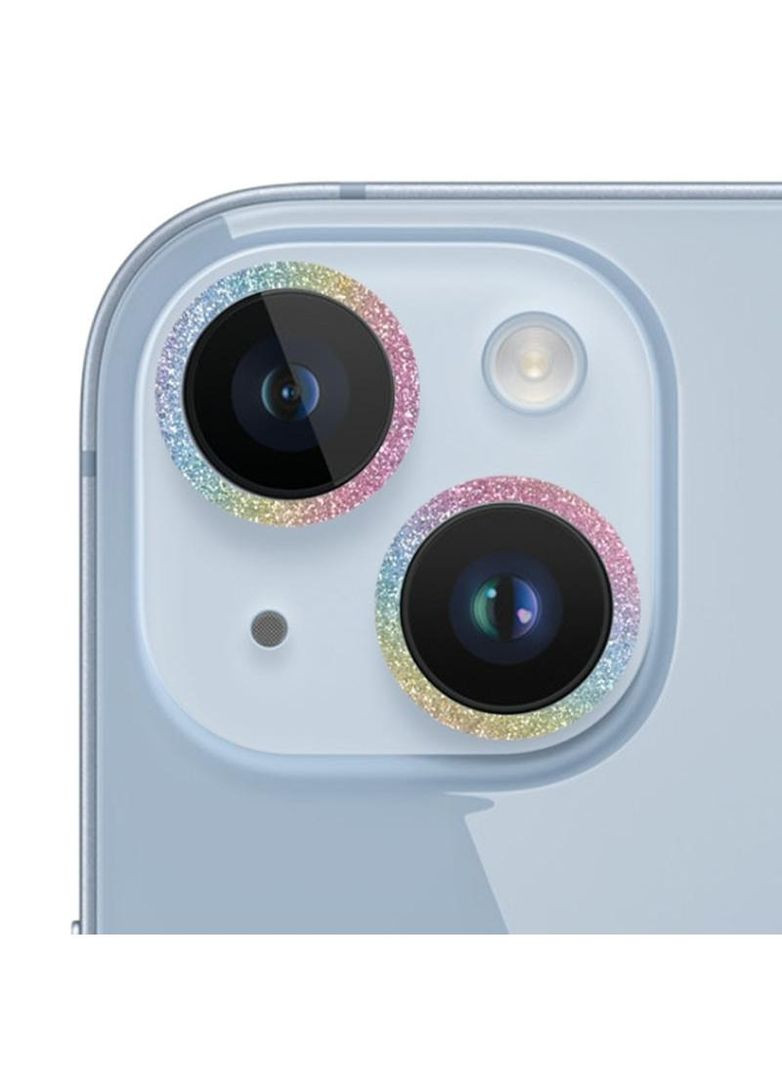 Защитное стекло Metal Sparkles на камеру (в упак.) для Apple iPhone 15 (6.1") Epik (263135935)