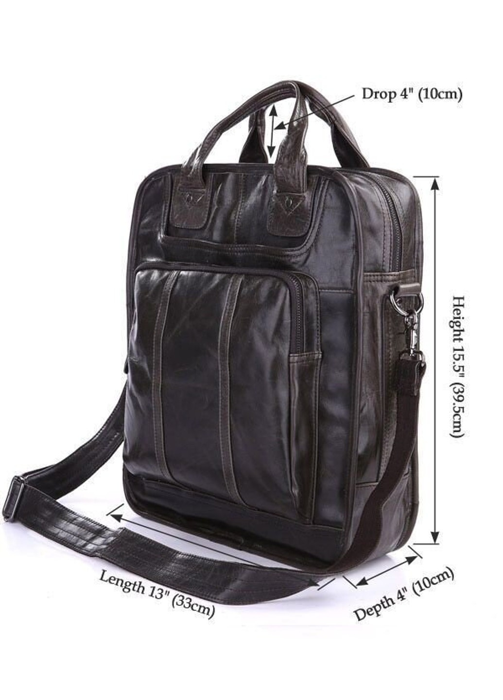 Чоловіча шкіряна сумка-рюкзак 14068 Темно-сірий Vintage (262523983)