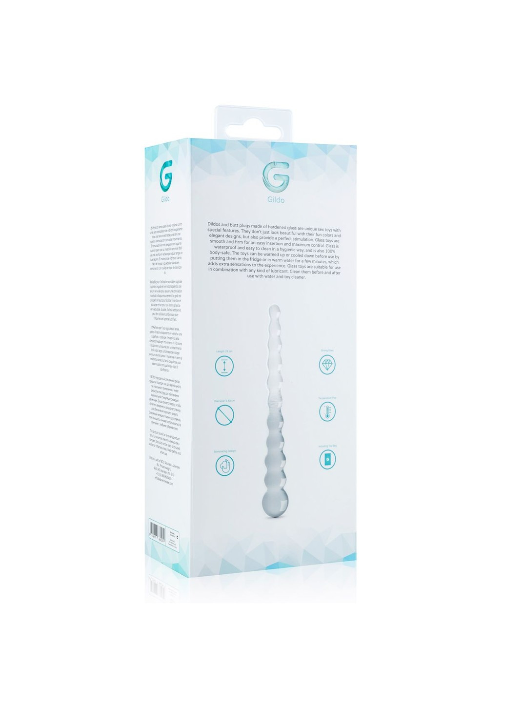 Стеклянный дилдо в виде бусин Glass Dildo No. 20 Gildo (277235321)