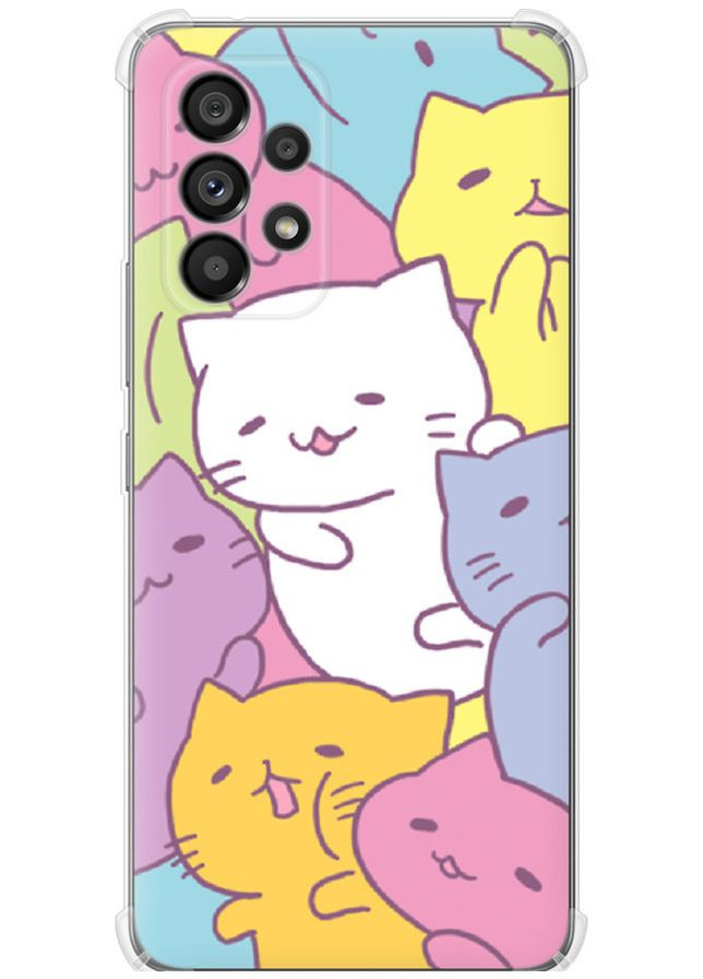 Силикон с усиленными углами чехол 'Котики' для Endorphone Samsung Galaxy A53 A536E (267810473)