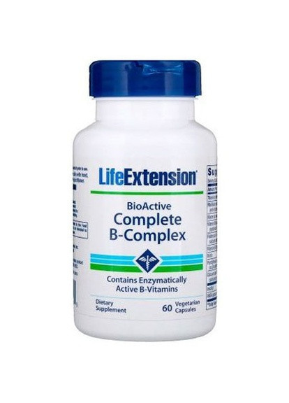 BioActive Complete B-Complex 60 Veg Caps Life Extension (256719045)