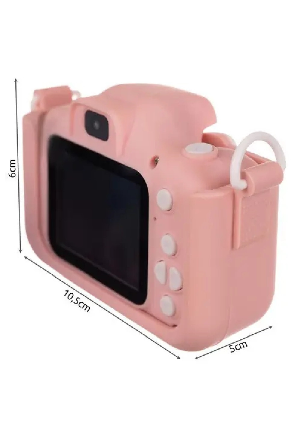 Детский цифровой фотоаппарат с экранчиком играми картой на 32 ГБ в комплекте 5х10,5х6 см (475855-Prob) Розовый Unbranded (272598558)