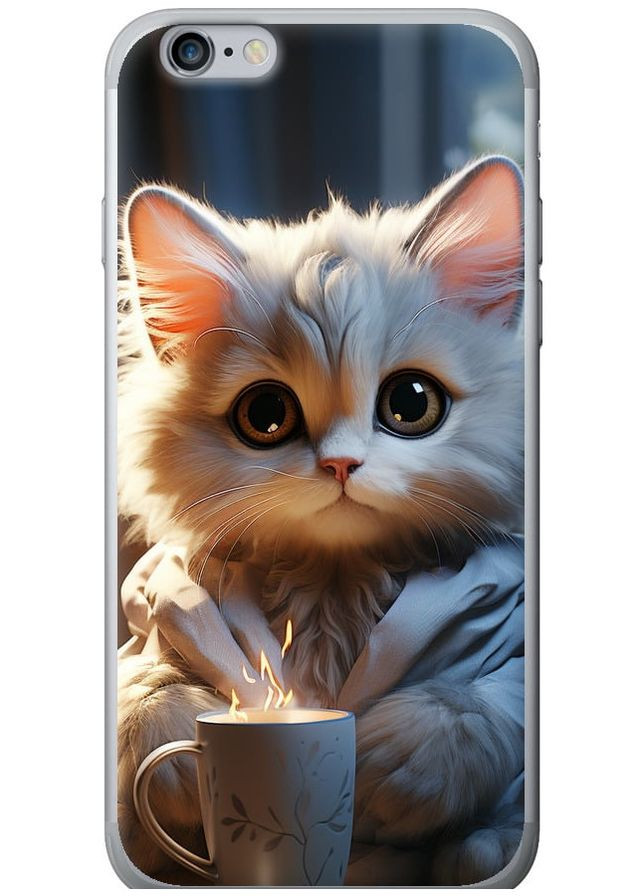 2D пластиковый чехол 'White cat' для Endorphone apple iphone 6s plus (265393891)