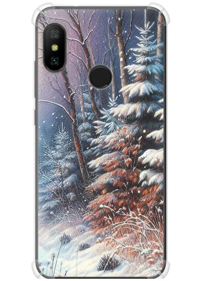 Силіконовий протиударний с посиленими кутами чохол 'Зимовий пейзаж' для Endorphone Xiaomi Redmi 6 Pro (275467593)